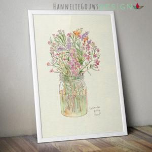 Flower Wall Art in a frame