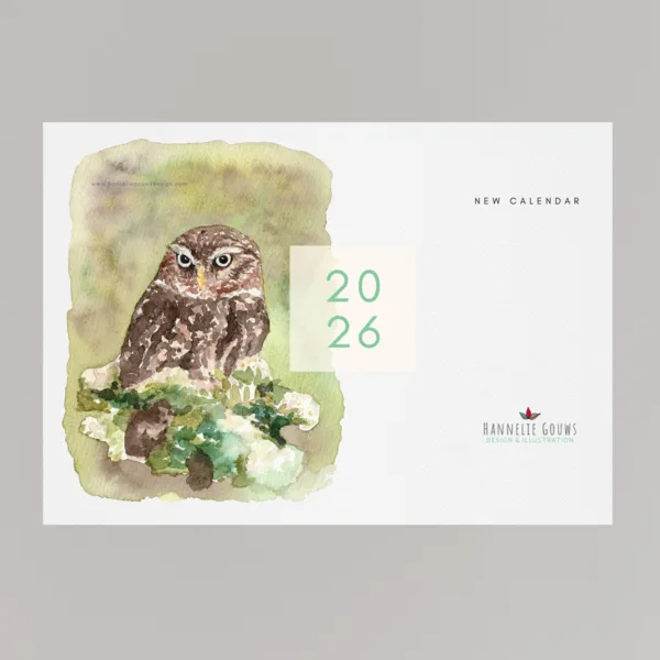 Free Watercolour Bird Calendar 2026 - Watercolour Bird Paintings